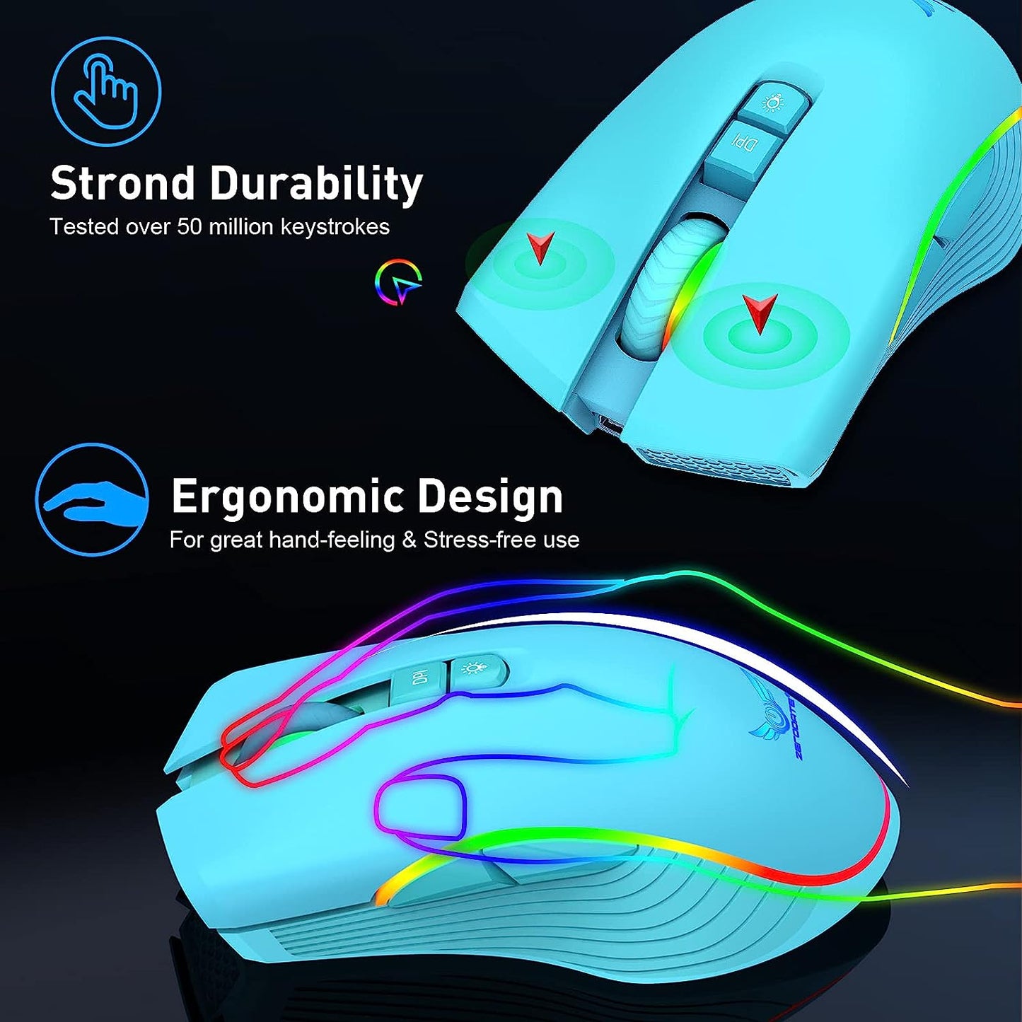  Wireless RGB LED Gaming Mouse™ 2.4G USB 