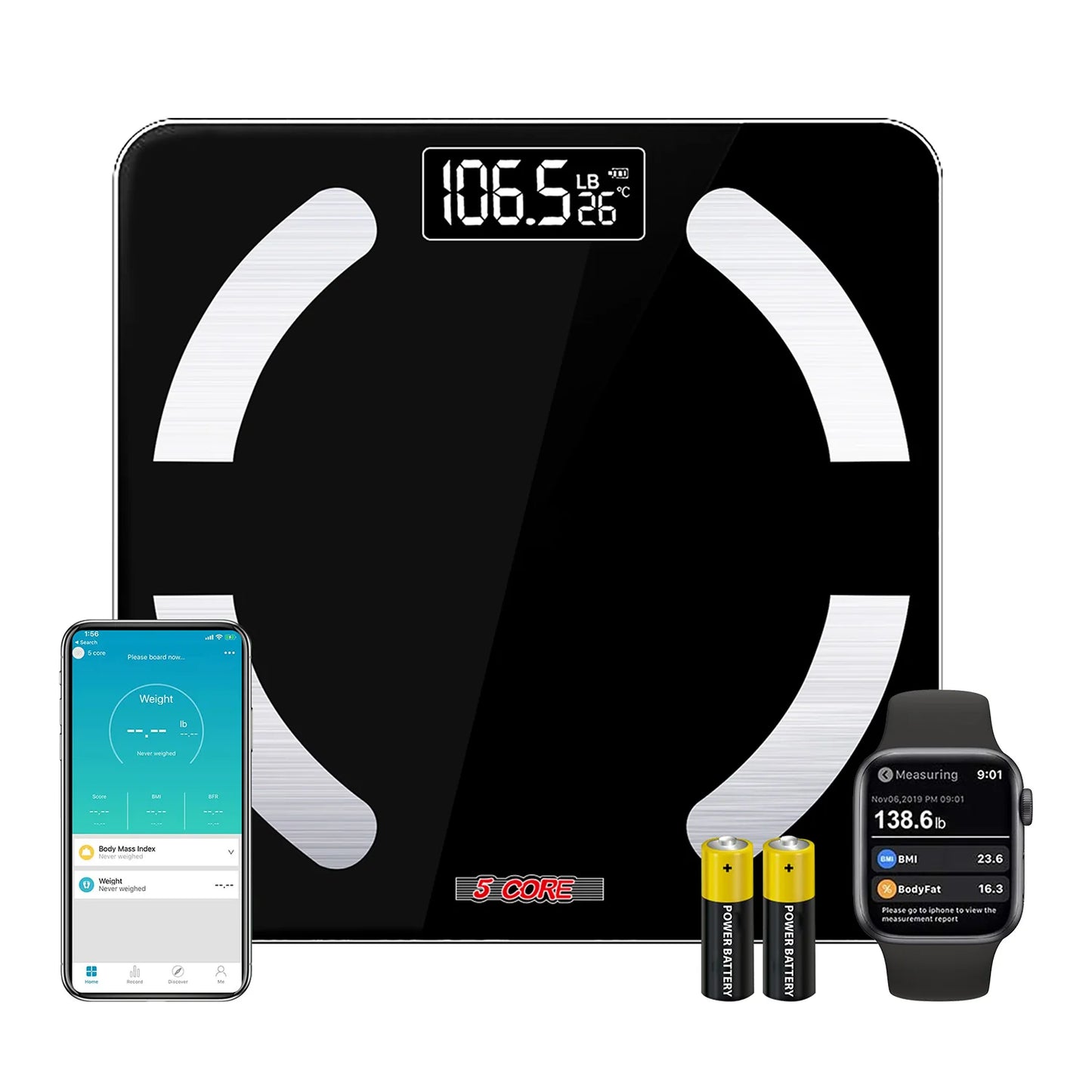  Smart Digital Weighing scale™ Monitor Health Analyzer with Smartphone 